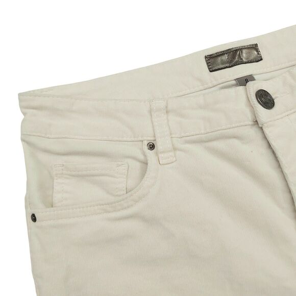 Kut from the Kloth Kelsey Corduroy Pants Womens 8 Ivory FAB AB Ankle Flare - Picture 3 of 12